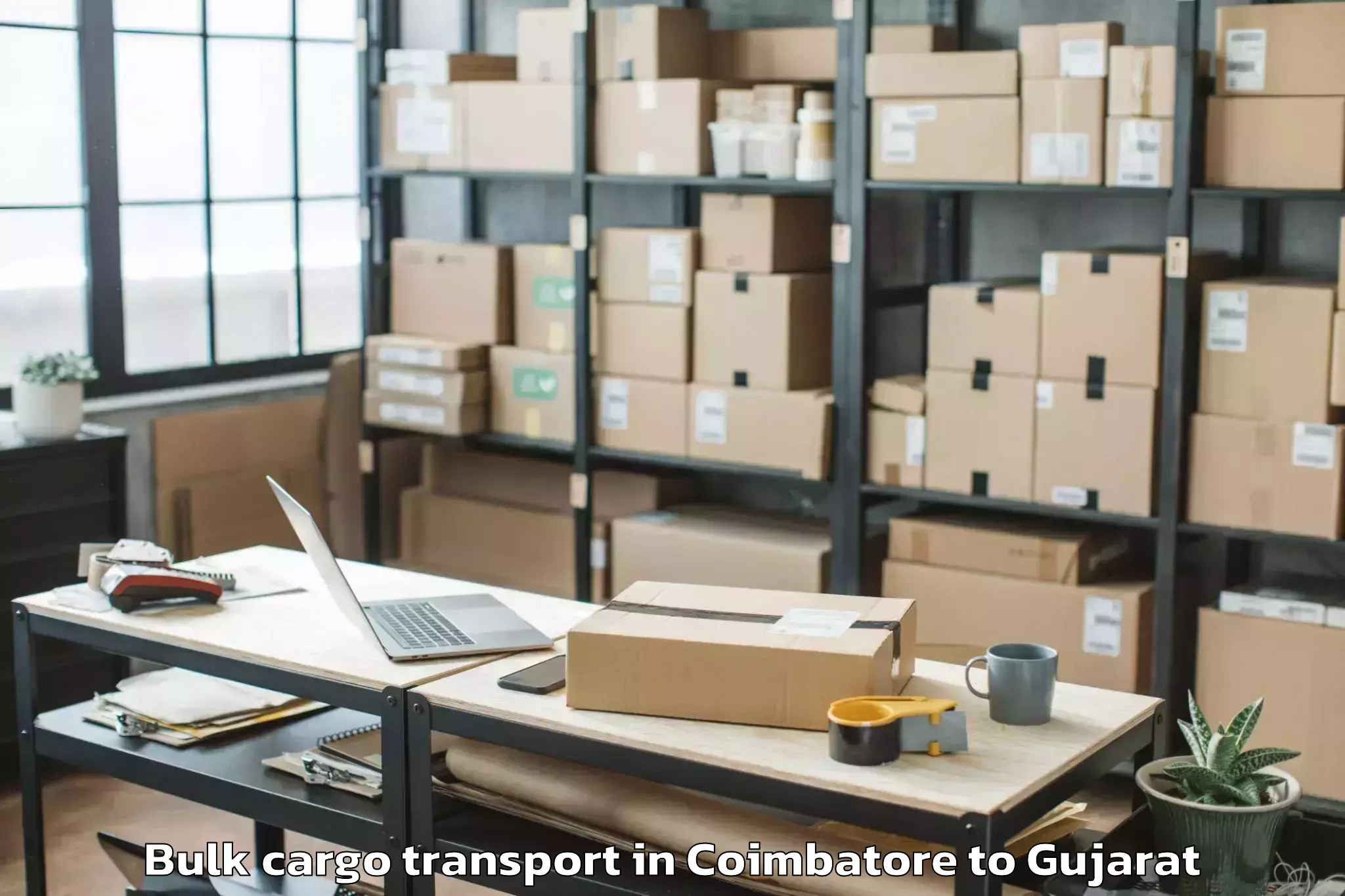 Book Coimbatore to Kadod Bulk Cargo Transport Online